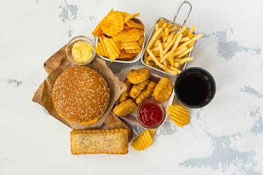 unhealthy processed foods